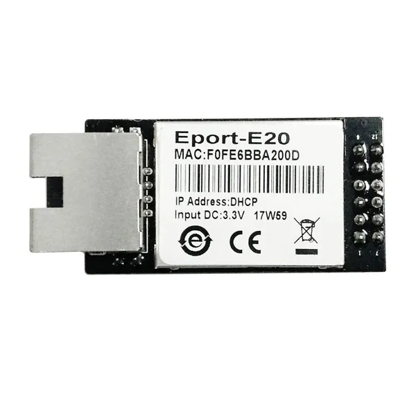 

Port-E20 FreeRTOS сетевой серверный порт TTL серийный для Ethernet встроенный модуль DHCP 3,3 V TCP IP Telnet CE сертифицирован