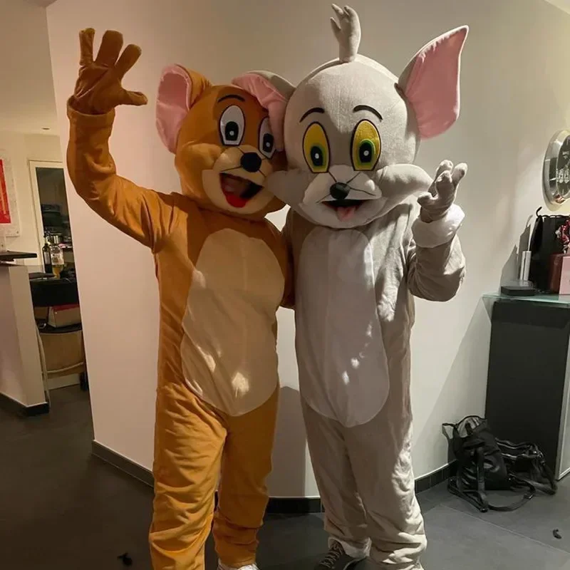 Tom Und Jerry Kostüm Selber Machen Cosplay-Tom-kedi-ve-Jerry-fare-karikat-r-karakter-maskot-kost-m-do-um-g