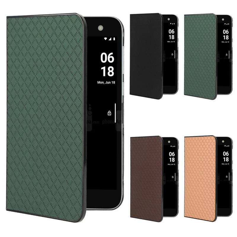 Per Microsoft Surface Duo Small Square Impression Pattern Pu Leather E Pc Book Cover Per Microsoft Surface Duo Phone Case