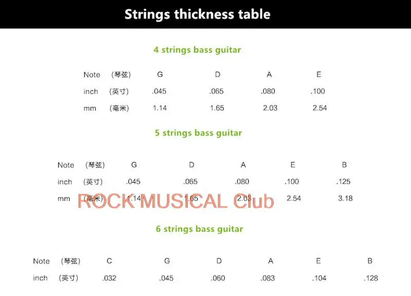 guitar strings bass