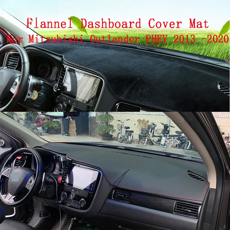 

For Mitsubishi Outlander PHEV 2013-2020 Flannel Car Dashboard Cover Dash Mat Carpet Cape Anti-sun Sun shade Interior Accessories