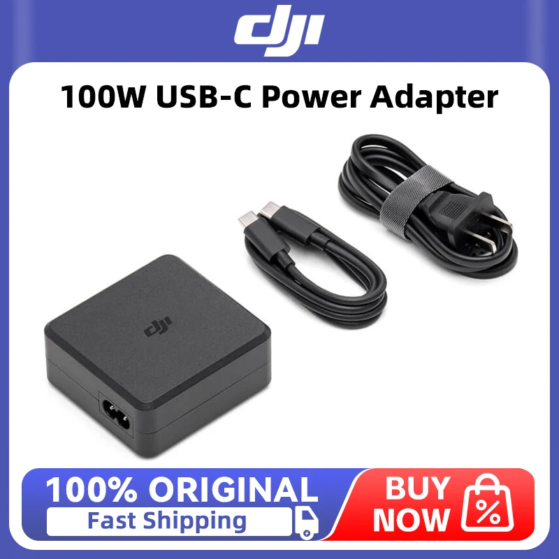 DJI 100W USB-C Power Adapter For DJI Mavic 3 Series/Air 3/Air 3S Goggles 2 Battery