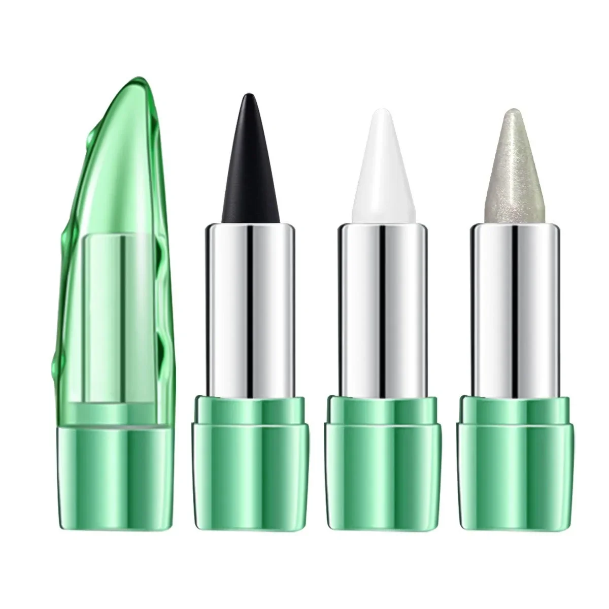 Waterproof Solid Eyeliner Gel Pencil Long Lasting Matte Black White Champagne Color Gel Eye Liner Eyeshadow Pen Makeup Cosmetics 5