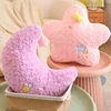 Three Colors Star Moon Pillow Stuffed Yellow Purple Pink Decor Cushion for Office Home Cot Nap Christmas Gift 5
