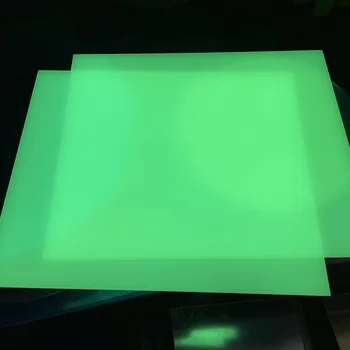 도로 표지판용 녹색 아크릴 발광 시트, 파티 장식, PMMA DIY 호텔 도어 플레이트, 간판, 콘서트 간판, 어둠 속에서 빛남 상품 이미지