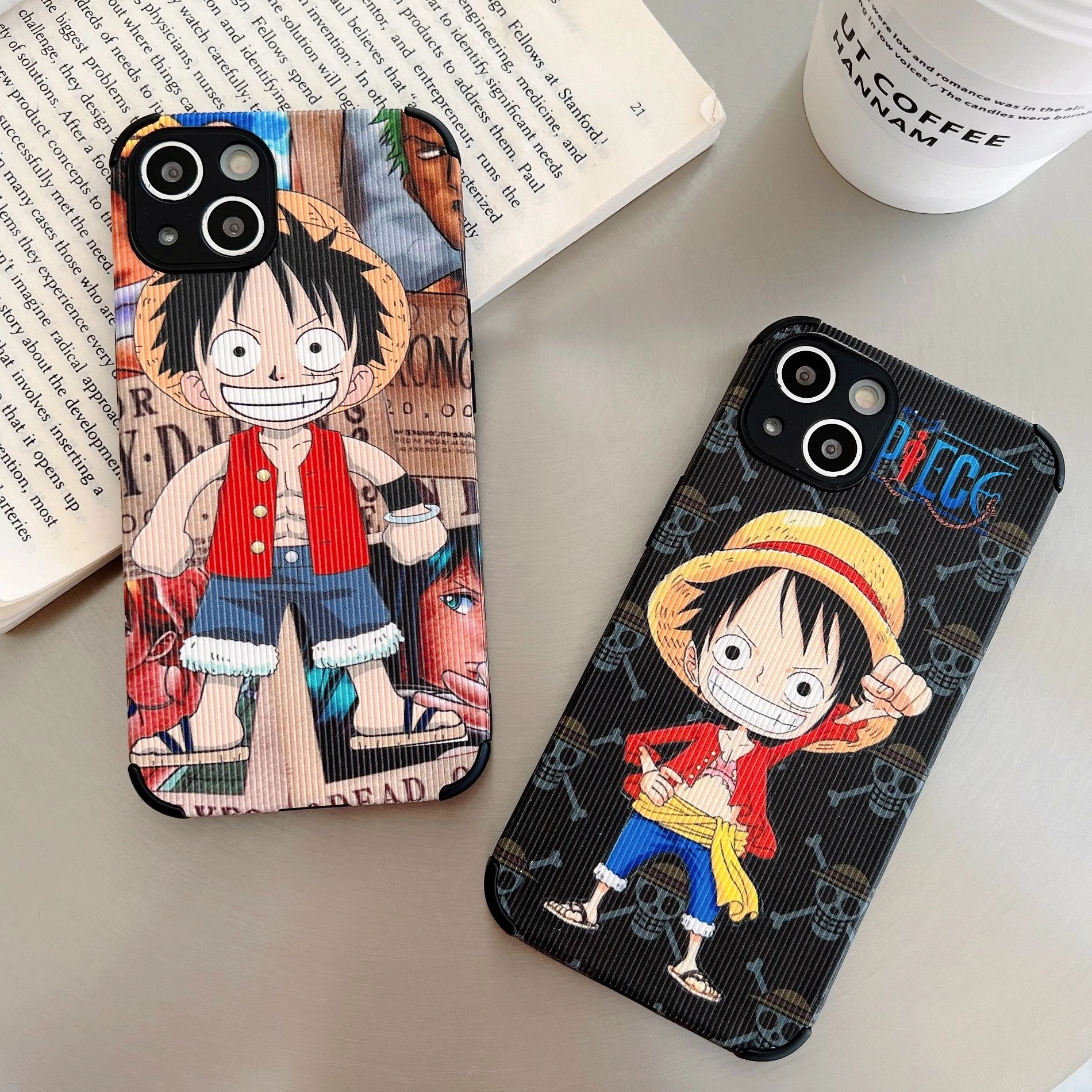 Cute Cartoon Lens Protection Painted Frame One Piece Luffy Phone Case For Iphone11 12 13 Pro Max Xr Xsmax 7 8plus Se Cover Aliexpress