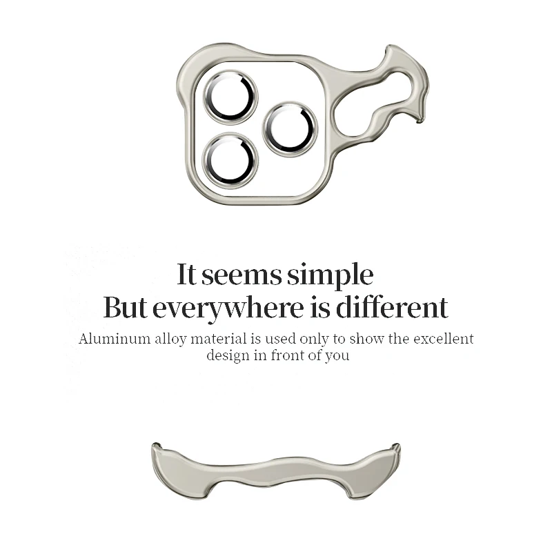 Phone Case For iPhone 15 14 Plus 13 12Pro Max Luxury Irregular Aluminum Alloy Bumper Lens Film Protection Metal Shockproof Cover