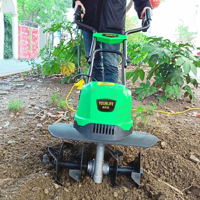 Electric Scarifier Micro-Tiller Tiller 1500W Small Agricultural Plowing Machine Household Plowing Digging Orchard