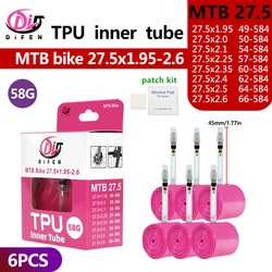 DiFEN Ultralight TPU Mountain Bike Inner Tube - 1.9 - 2.6 (DiFen  27.5 6PC)