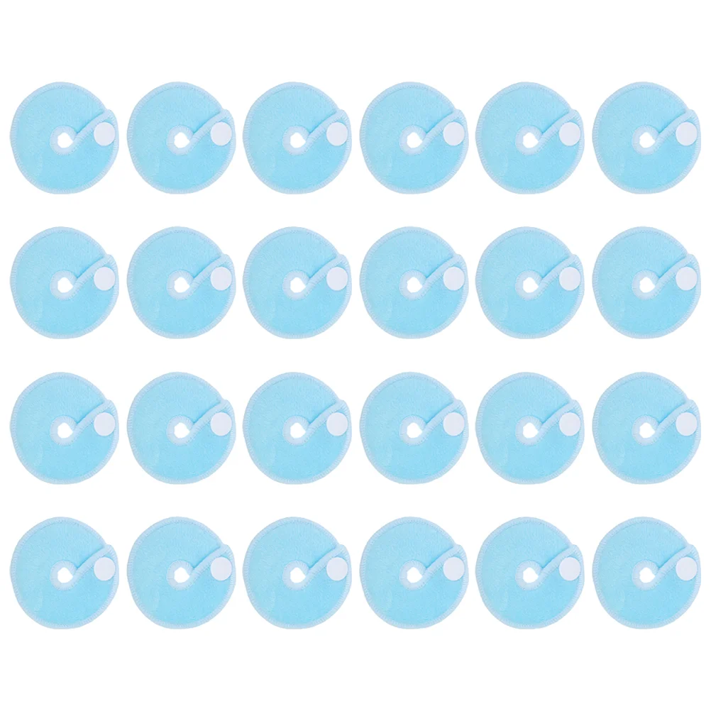 24 Pcs Microfiber Pad Tube Holder Soft Breastfeeding Pads Accessories Bamboo Button Protectors Cushions for Baby Holders 6