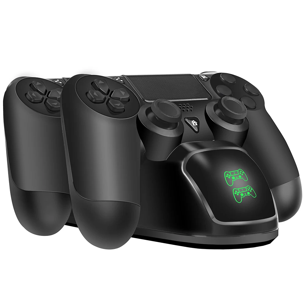Beboncool Fast Ps4 Controller Dock Station Di Ricarica Doppio Supporto Per Caricabatterie Con Schermo Per Play Station 4/Ps4 Slim/Ps4 Pro
