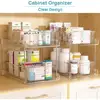 2 Tier Bathroom Organizer Under Sink Storage Clear Container Pull Out Bins Vanity Countertop Drawer Kitchen Pantry Cabinet 4