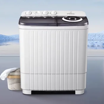 10KG Semi - Automatic Twin Tub Top Load Washer Large Capacity Compact for Home Rental Mini Apartment Model 892 1