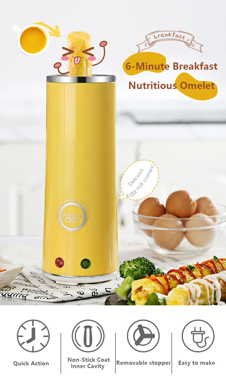 Description Picture 2 of item110V220V Automatic Egg Roll Maker Sausage Burrito Omelette Breakfast machine Thermostat Egg Boiler Cake Roll Dust cover Washable