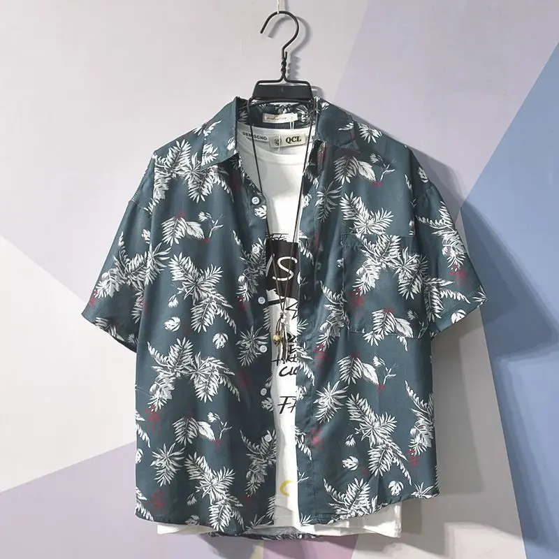 Printed Shirts And Blouses For Men Colourful Hip Hop Clothing Geometric Funny Man Tops Hawaiian Graphic With Pocket Floral Xxl S 2
