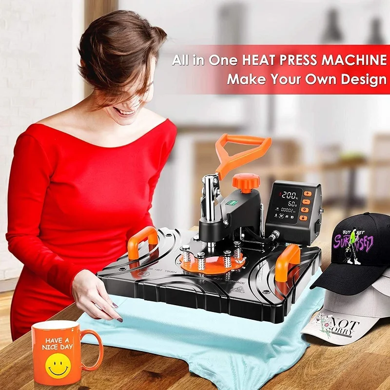 Freesub 8 In 1 Combo Heat Press Machine Mug Sublimation Machine T-Shirt Printing Machine Price