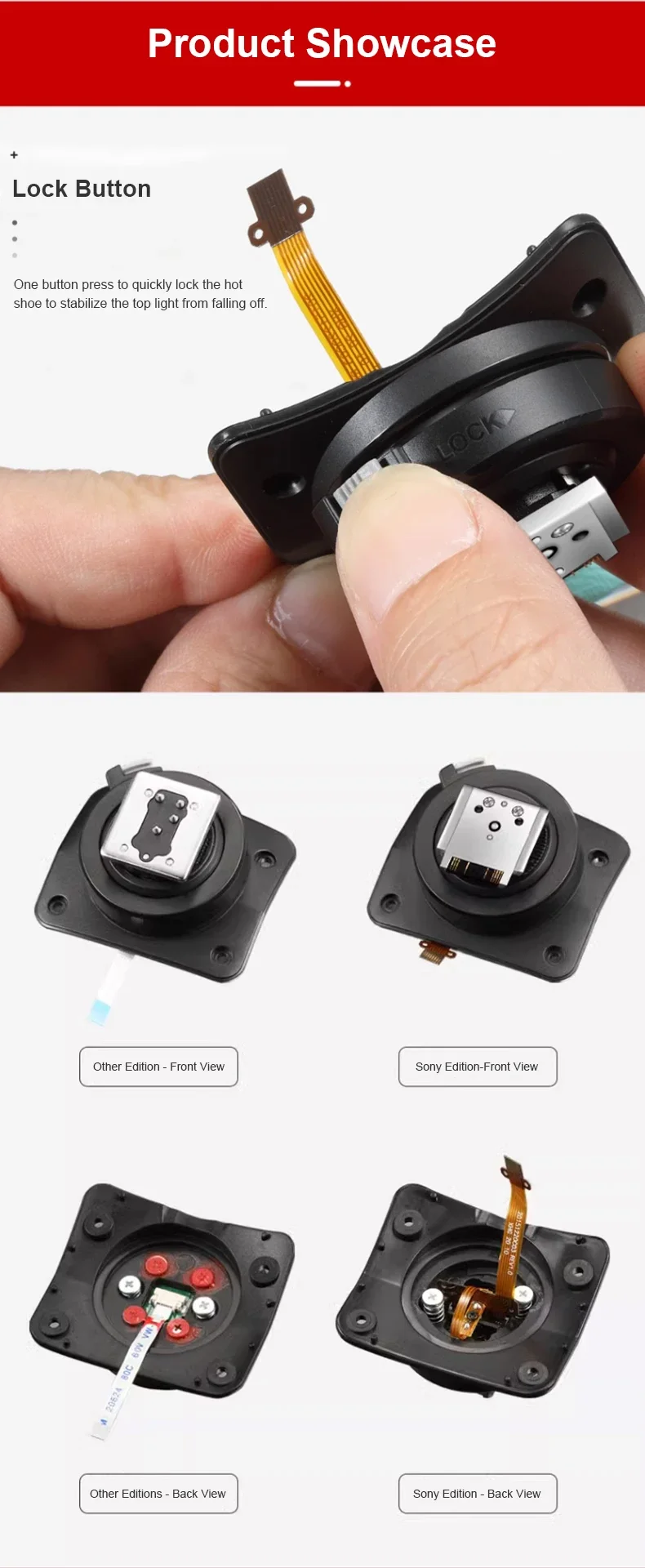 SOONPHO Flash Light V1 V860III Hot Shoe Replace Photogrphy Accessories Compatib