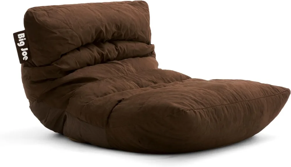 Big Joe Roma Bean Bag Chair, Chocolate Plush, Soft Polyester, 3 Feet Bean Bag Chair