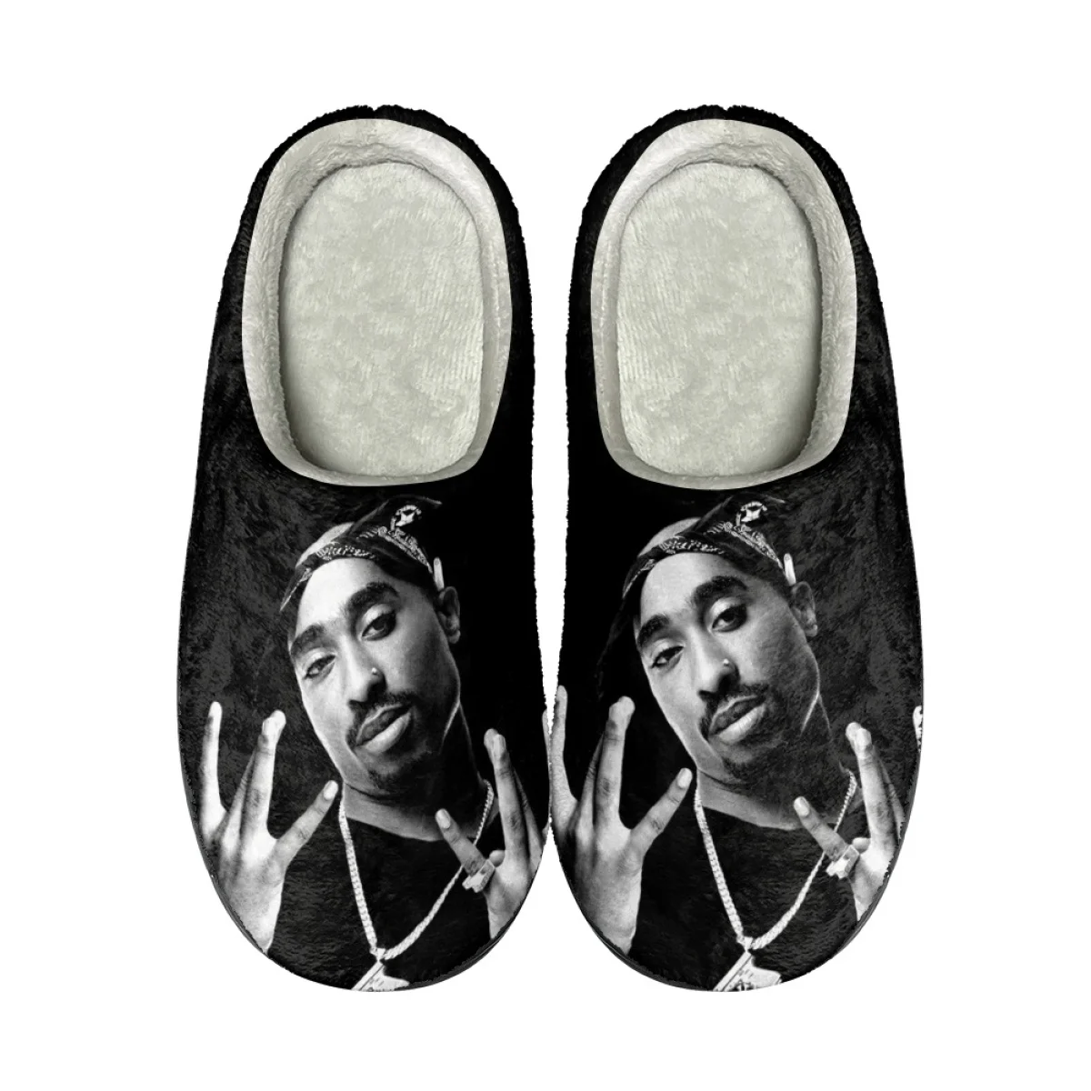 

Тапочки Tupac Amaru Shakur Женские уютные домашние, повседневные хлопковые тапочки для пар, теплые тапочки для пола, сланцы, с принтом, Осень-зима
