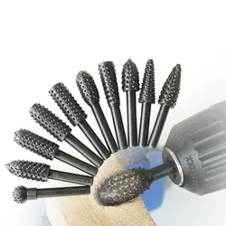 5pcs Steel Rotary Rasp File 1/4