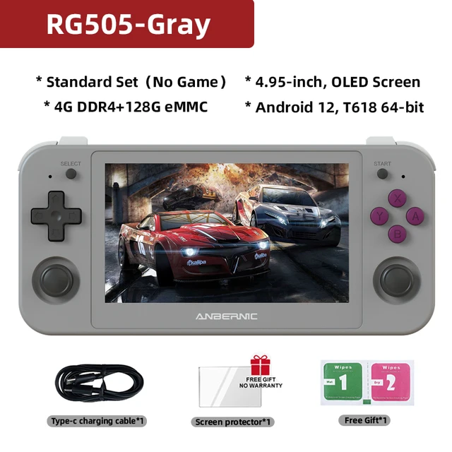 ANBERNIC RG505 Neue Handheld Spielkonsole Android 12 4,95-zoll 
