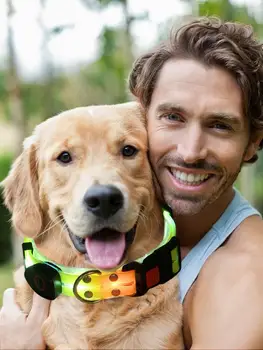 Glowing Dog Collar And Rope Rechargeable Led Dog Collar With Lighted Puppy Collar Lights USB Rechargeable Waterproof High 4