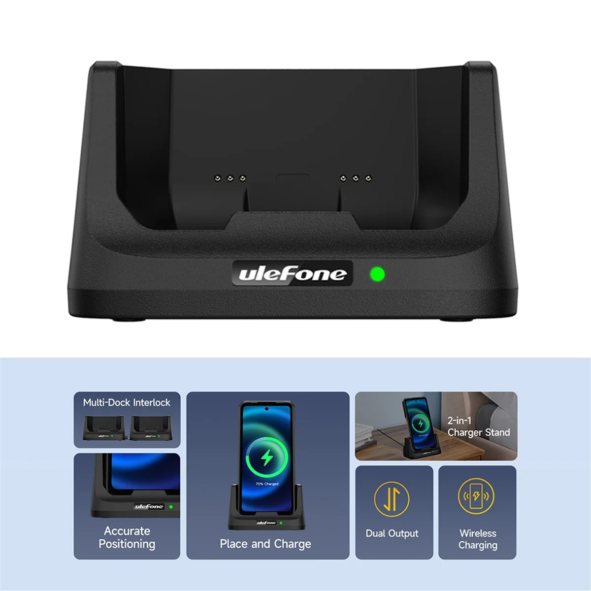 UAS22 33W Desk Charging Dock Fast Charging Station for Armor 26 Ultra