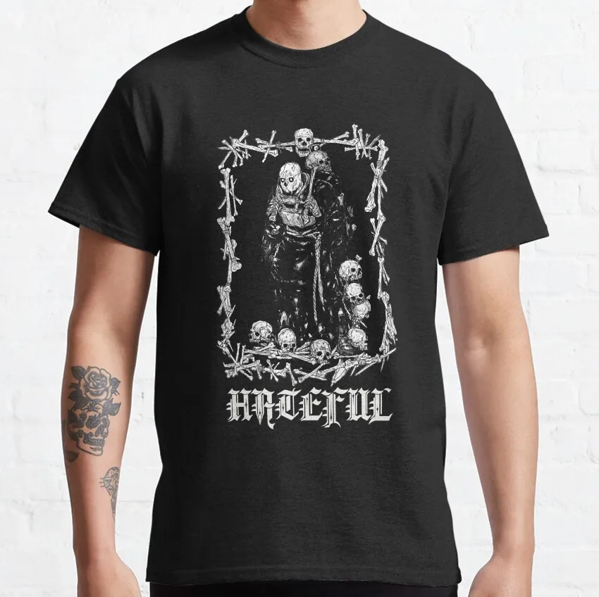 Hungry Bug Gyoza Anime Gothic T-Shirts for Men - 100% Cotton Short Sleeve Tee, Large Size