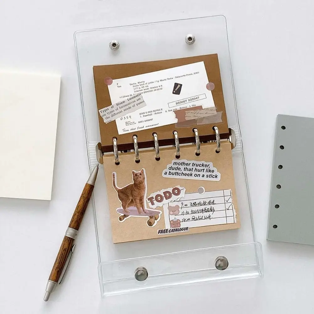 50Sheets A7 Loose-Leaf Notebook Refill Paper Index Inside Page Cards Separator Page Paper Inner Refill Binder Paper Pages - 6