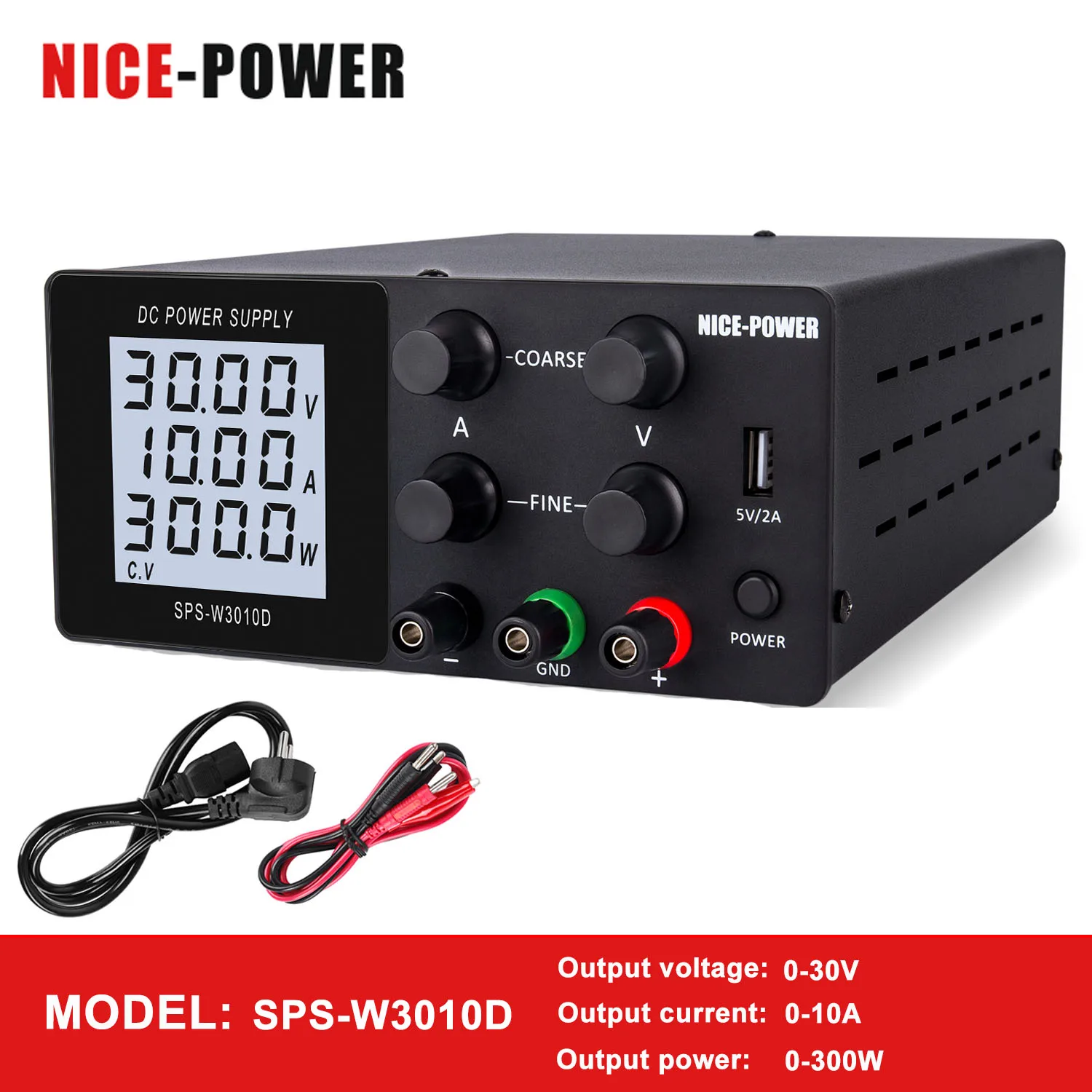 

NICE-POWER 30v 10a Dc Regulated Power Supply Laboratory Variable Digital Adjustable 60V 5A Regulator Factory Equipment Test