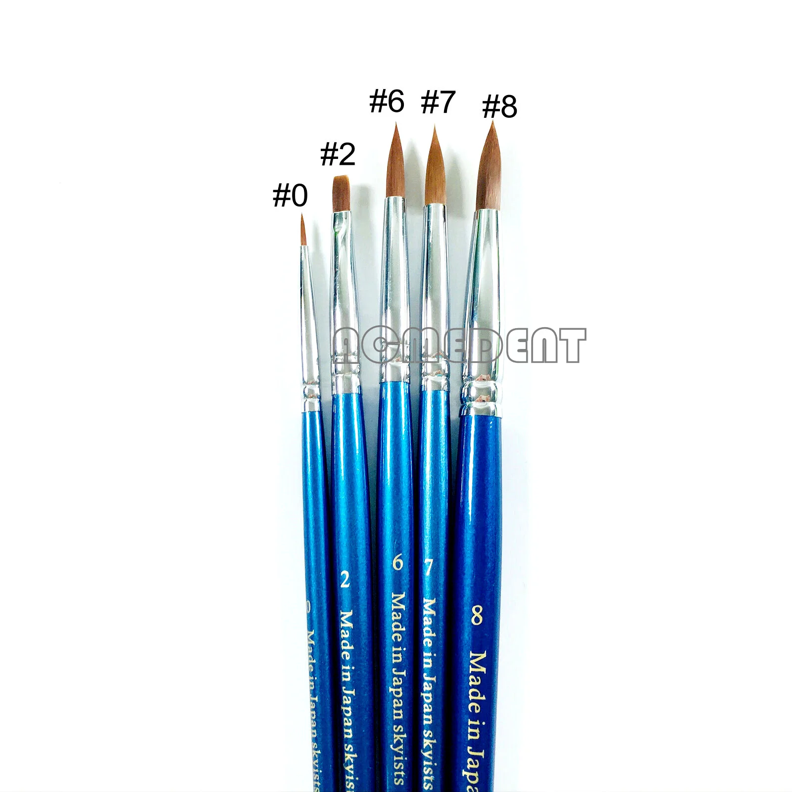 

5pcs/Set Dental Blue Porcelain Nylon Hair Brush Pen For Dental Lab #0 2 6 7 8