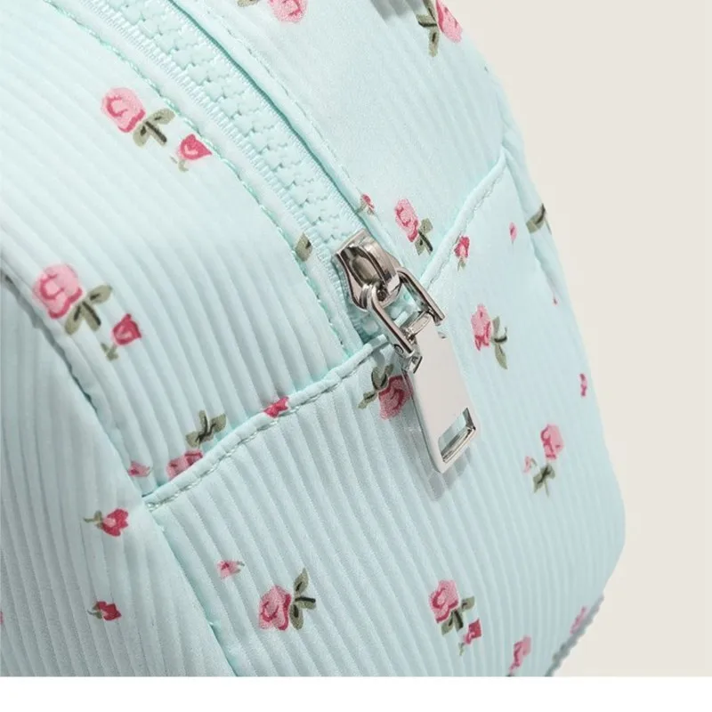 JIAERDI Fairy Core Floral Canvas Handbag Tote Bag Wallet Women New Large Capacity Shoulder Bags Ladies Vintage Y2k Bag Aesthetic