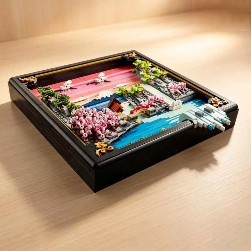 Japanischer Kirschblüten-Kunstrahmen