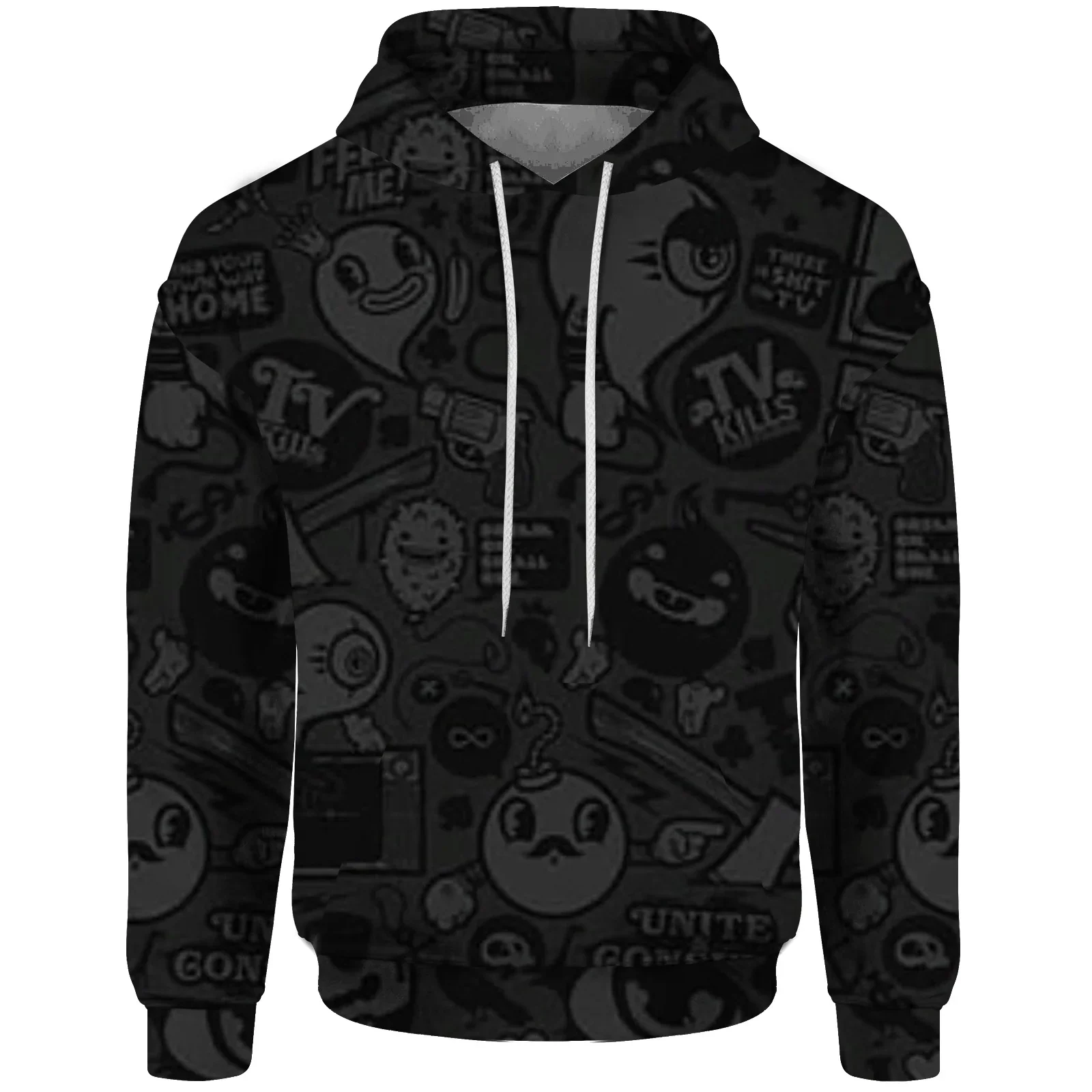 thumbnail image 1 of Cómodo movimiento Novedades en sudaderas y sudaderas Sudadera con capucha informal y versátil Sudadera con capucha con estampados personalizados para hombre de moda, 1 of 5