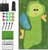Golf Chipping Game Mat Indoor Outdoor Golf Games for Adults with Chipping Mat Sticky Balls Ground Stakes Score Card Storage Bags 1