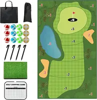 Golf Chipping Game Mat Indoor Outdoor Golf Games for Adults with Chipping Mat Sticky Balls Ground Stakes Score Card Storage Bags 1