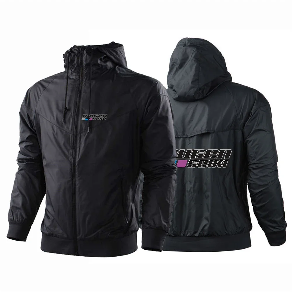 

Mugen Seiki 2024 Men Spring and Autumn Thin Windproof Casual Hooded Color Matching Fashion Print Five-Color Windbreaker