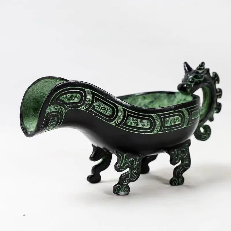 

Редкая старая китайская ручная Статуэтка (25-186), бронзовая статуэтка для воды, домашняя коллекция, декор комнаты, реквизит для кино и телевидения, #02