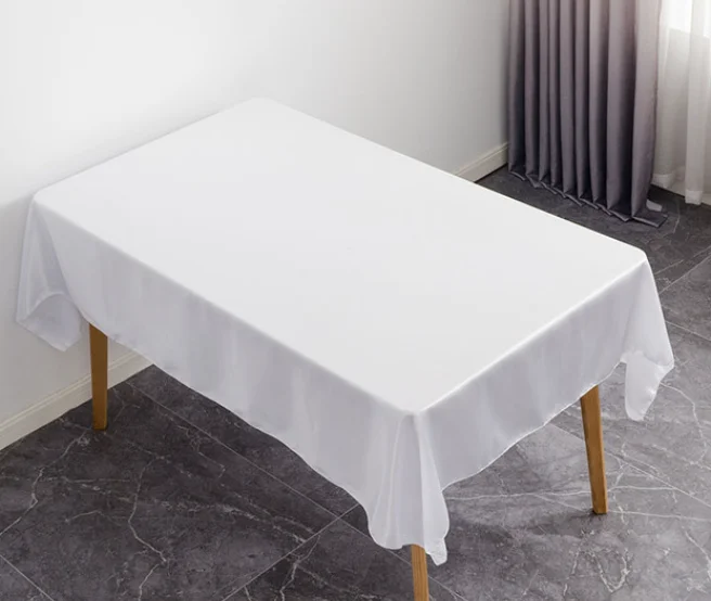 

Rectangular satin tablecloths, covering weddings, Christmas, baby showers, birthdays, banquets, home decorations, dining rooms