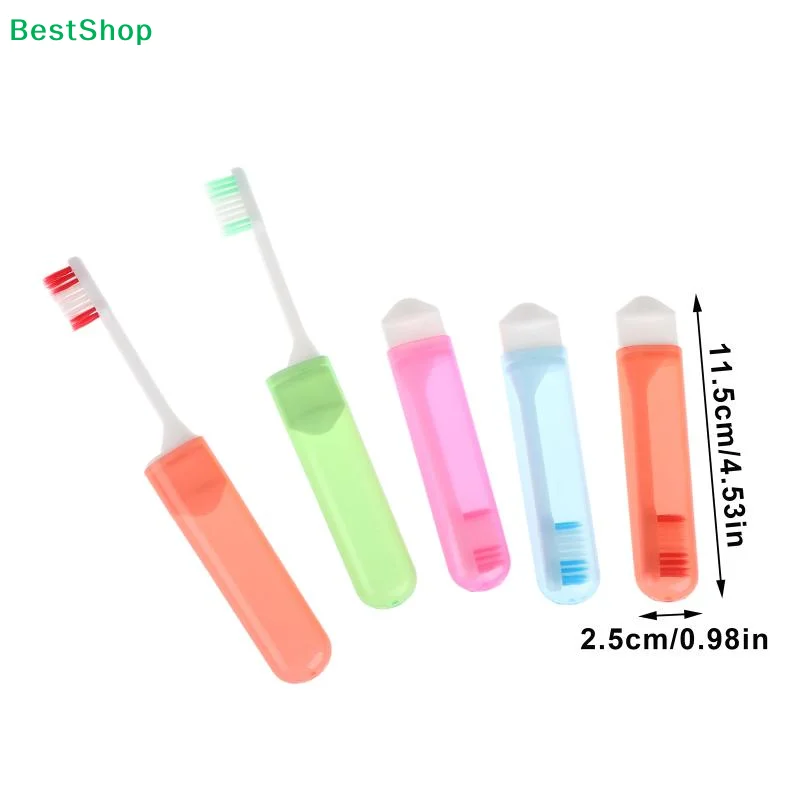 ? 2/3/5Pcs 접이식 휴대용 여행 칫솔 야외 캠핑 부드러운 칫솔 구강 청소 위생 도구 여행 칫솔