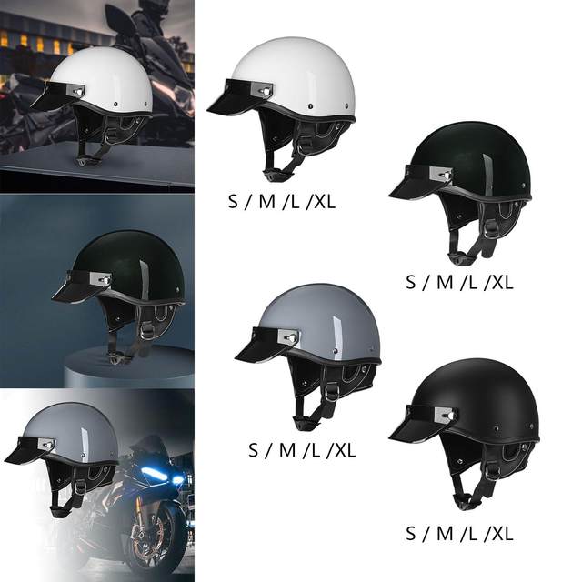 Motorcycle Helmet Removable Sun Visor Comfortable Motorcycle Half Helmet