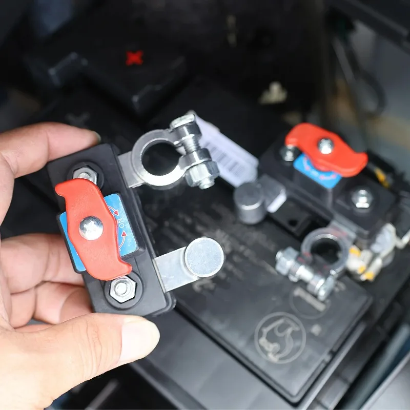 Battery Disconnect Switch Isolator for Car Truck Van Negative Terminal Cut Off with Knob Prevent Battery Drain During Storage