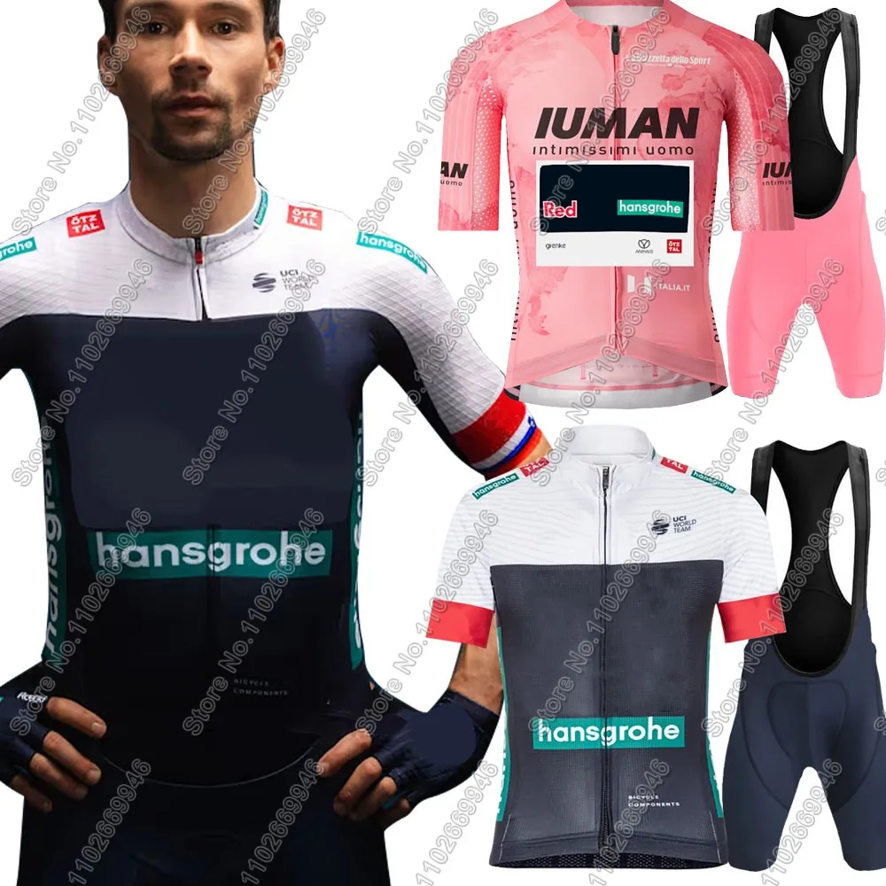 Boraful Hansgrohe Team Cycling Jersey Set Primoz Roglic Slovenia Clothing Road Bike Shirts Suit Bicycle Bib Shorts MTB cycling jersey cycling shirt cycling suit cycling jersey set