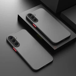 Matte Translucent Silicone Hard Case - Sleek & Protective Back Cover - A24 4G (Black)
