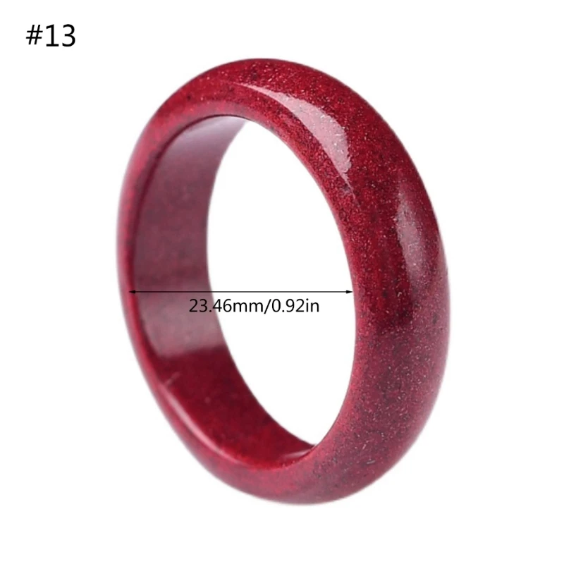 Natural  Mineral Cinnabar Ring Female Fine Red Plain Ring Super Self-discipline Original Stone Ring Male Jewelry 6