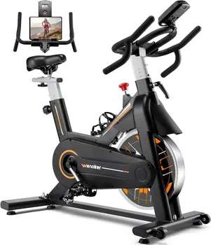 Exercise Bike, Stationary Bike for Home Magnetic Resistance, Indoor Bike with Silent Belt Drive, Heavy Flywheel and Digital Disp 1
