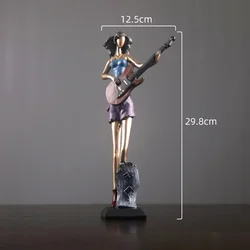Vintage Resin Musical Instrument Figurines - Home Decor Accessories and Living Room Enhancements (04)