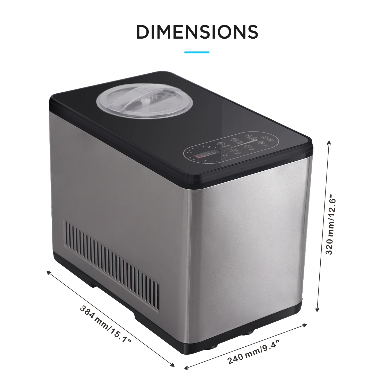 Description Picture 4 of itemHicon small ice cream machine direct manufacturer custom home healthy ice cream maker with compressor