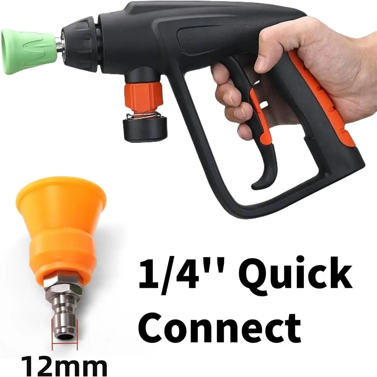 Car washer sector sprayer nozzle tips 1/4" DN8 with soft rubber sleeve high pressure wash gun nozzles