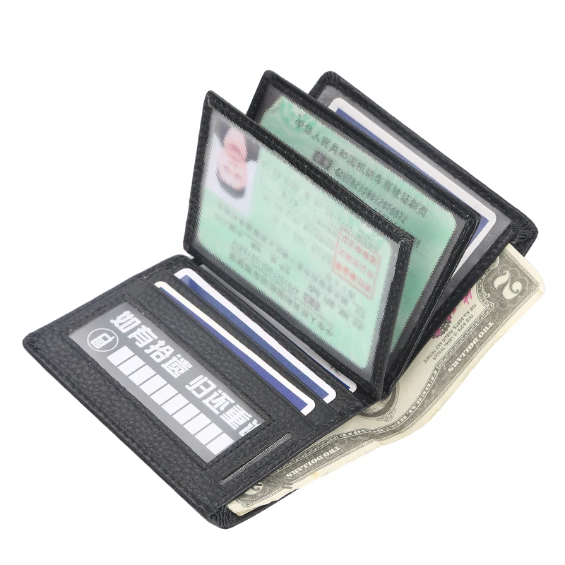 Wallet Mens Money Purse Coin Bag  r Short Men Wallet Card Holder Compact Money Purses Multifunctional driver's license package